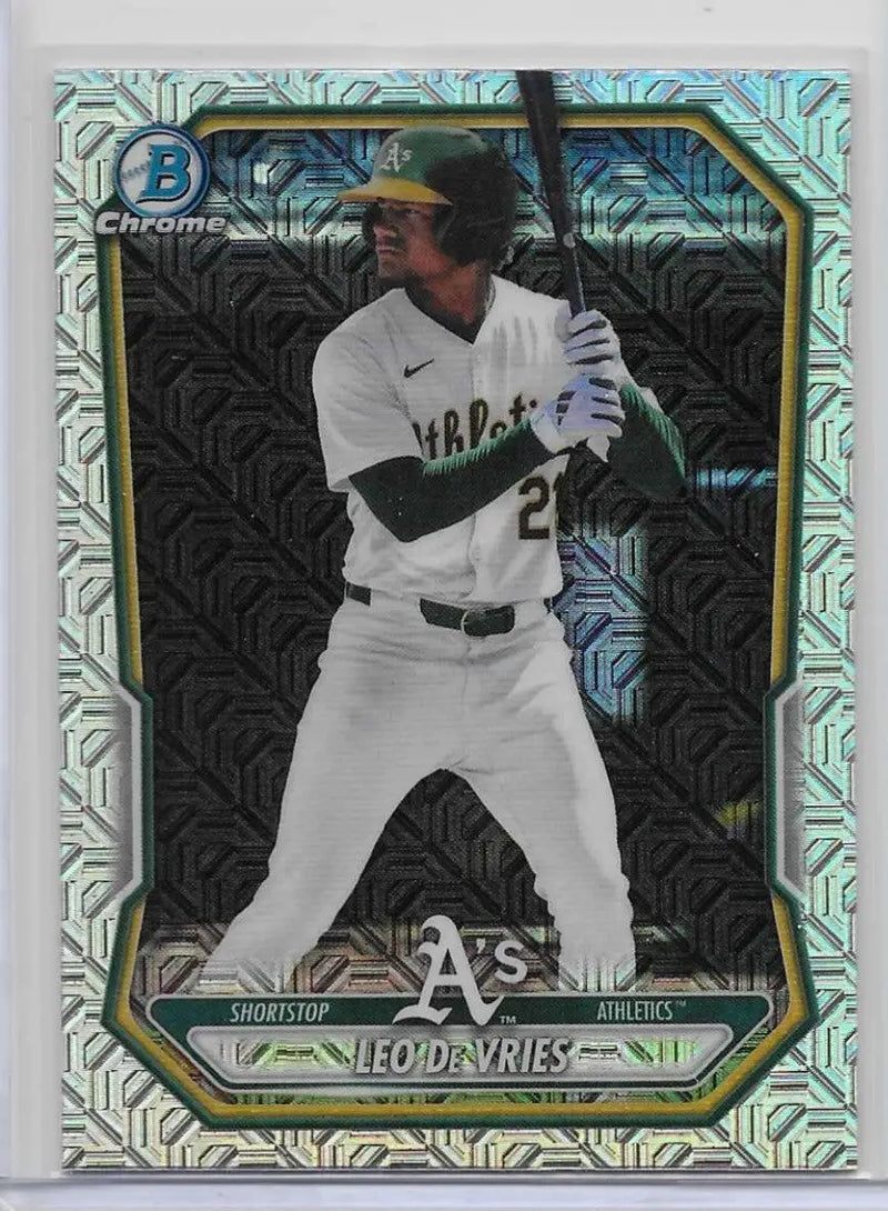 Leo De Vries 2026 Bowman Chrome Baseball #BCP-63 Mojo Refractor (1308)