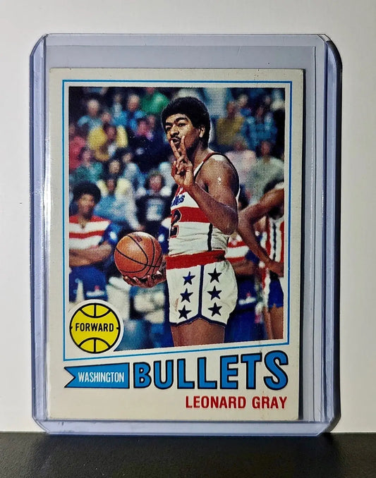 Leonard Gray 1977 Topps NBA #7 Card Washington Wizards - Basketball Card Single