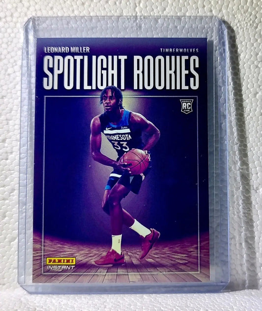 Leonard Miller 2023-24 Panini #32 NBA Spotlight Rookies Card Timberwolves 1/209 - Basketball Card Single