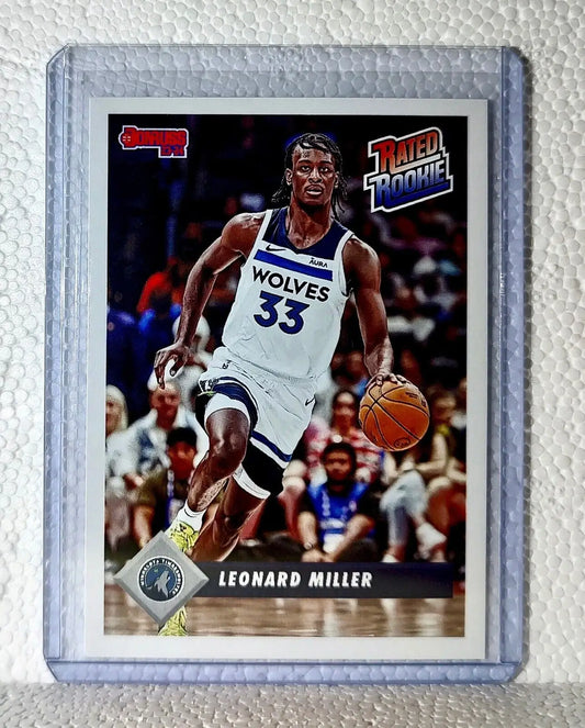 Leonard Miller 2023-24 Panini NBA #39 Rated Rookie Retro Card Timberwolves 1/715 - Basketball Card Single