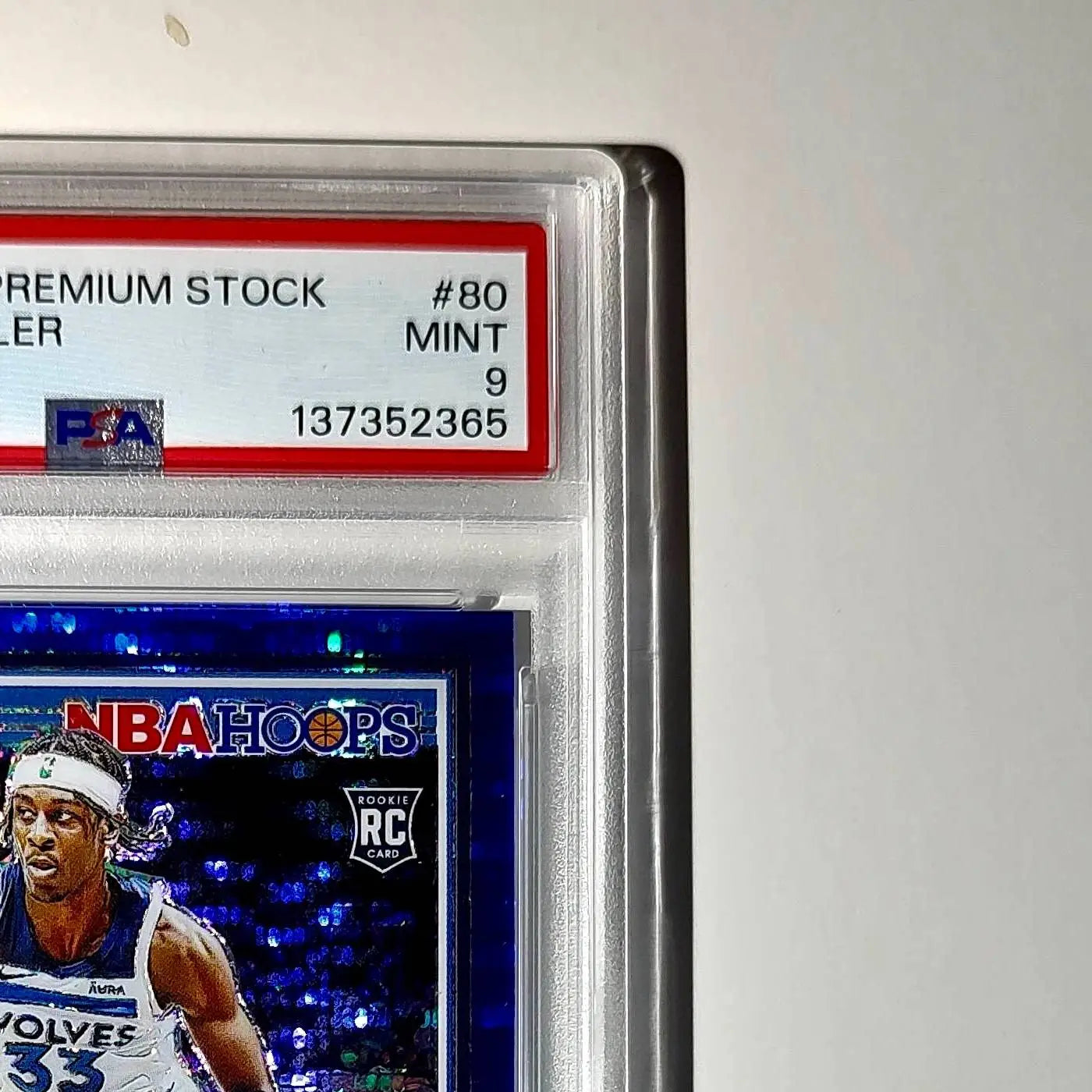Leonard Miller 2023 Panini Hoops Premium #80 65/75 Blue Pulsar PSA 9 Mint