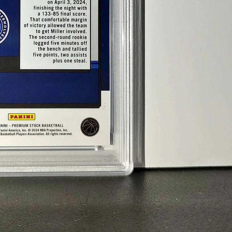 Leonard Miller 2023 Panini Hoops Premium #80 65/75 Blue Pulsar PSA 9 Mint