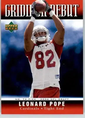 Leonard Pope - 2006 Upper Deck - #1GD-LP - Gridiron Debut Football - Football Card Single