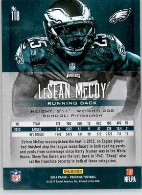 LeSean McCoy - 2014 Panini Prestige - #118 - Football - Football Card Single
