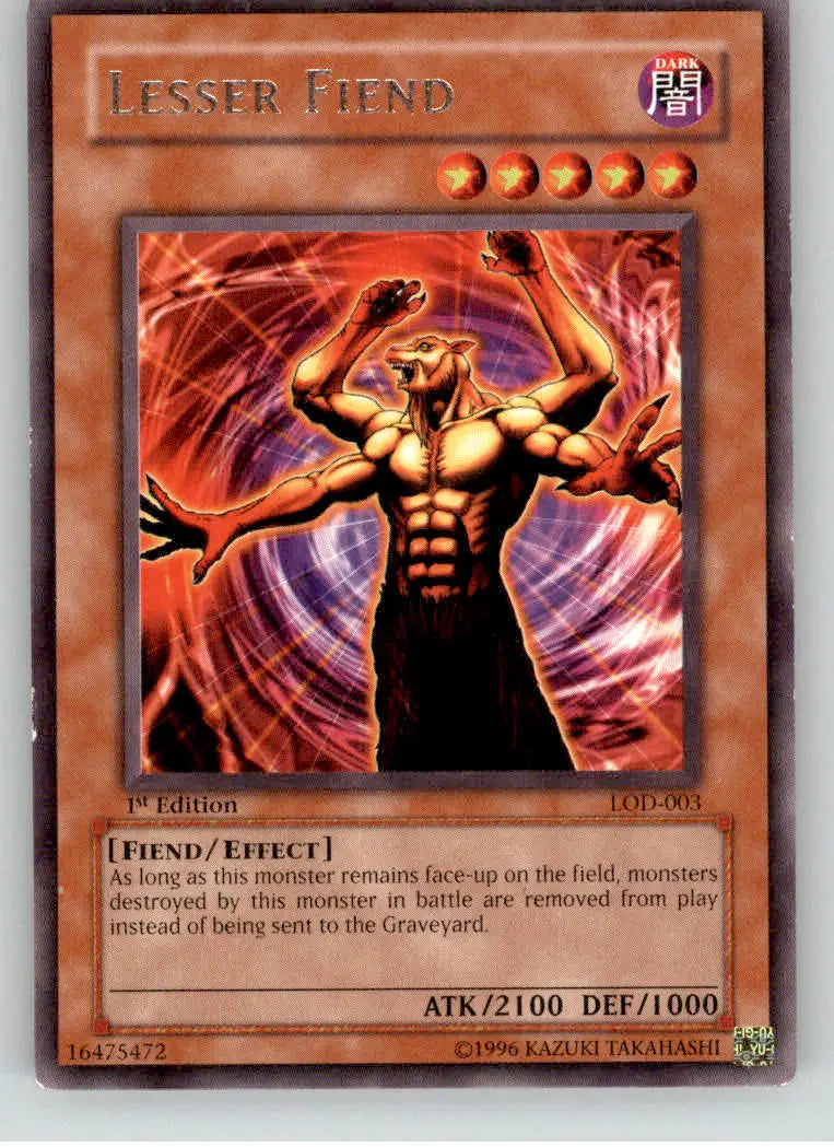 Lesser Fiend - Legacy of Darkness - LOD-003 - 1st Edition MP Yu-Gi-Oh - Yu-Gi-Oh! Card Single