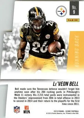 Le’Veon Bell - 2015 Score - #9 - Ground Gainers Football - Football Card Single