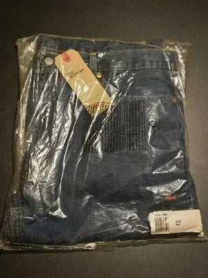 Levis 505 Jeans Mens 40 30 Regular Classic Straight Dark Blue Denim New in Bag - Apparel