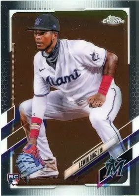 Lewin Diaz Rookie 2021 Topps Chrome #83 Miami Marlins - Baseball Card Single