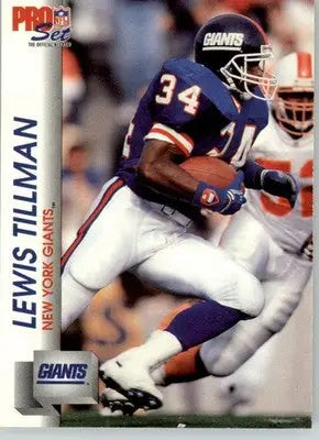 Lewis Tillman - 1992 Pro Set - #598 - Football - Football Card Single