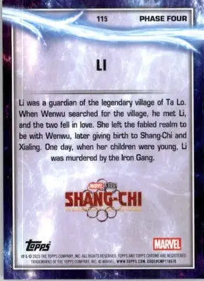 Li - 2025 Topps Chrome Marvel Studios - #115 - Non_sport - Marvel Card Single