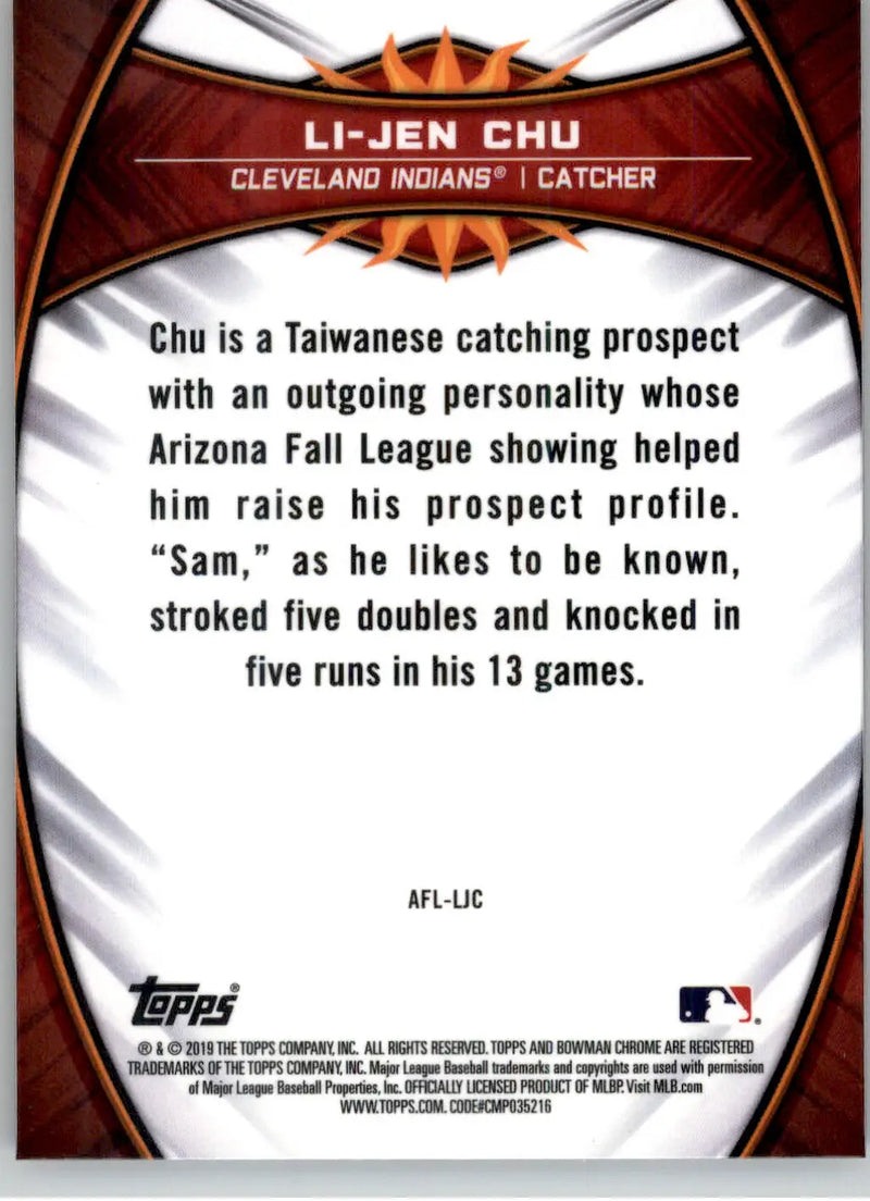 Li-Jen Chu - 2019 Bowman Chrome - #AFL-LJC - 2018 Arizona Fall League Fall-Stars - Baseball Card Single