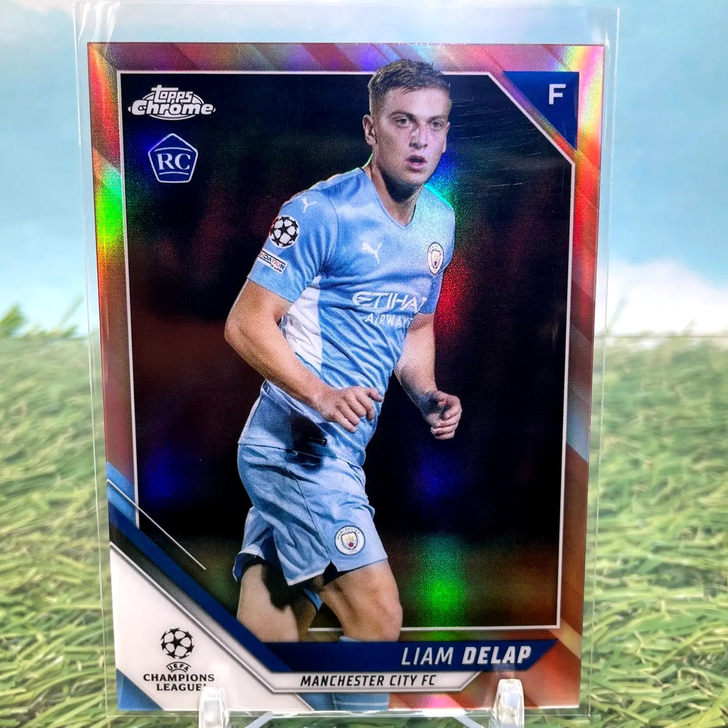 Liam Delap 2021-22 Topps Chrome UEFA Rose Gold Refractor /125 Rookie RC - Soccer Card Single