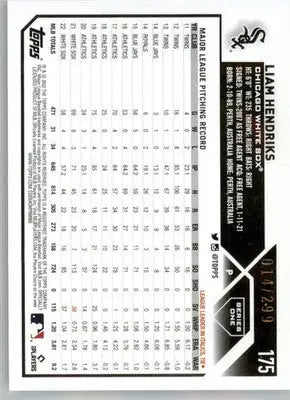 Liam Hendriks - 2023 Topps - #175 - Orange Foil #/299 SN Baseball - Baseball Card Single