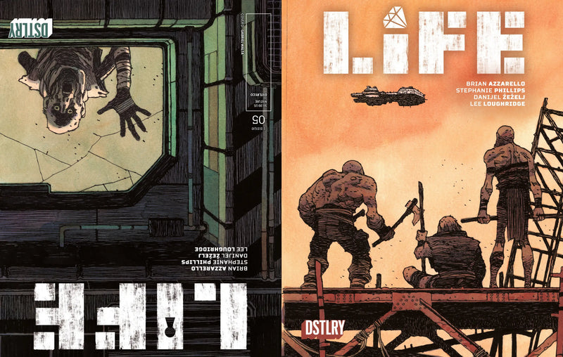 Two contrasting comic book covers for LIFE #5 Cover D Gabriel Walta Variant flip book