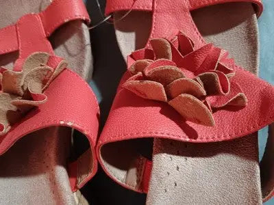 Life Stride Sandals Womens 7.5 Wedge Orange Cork Notice Comfort Slide On NWOT - Apparel