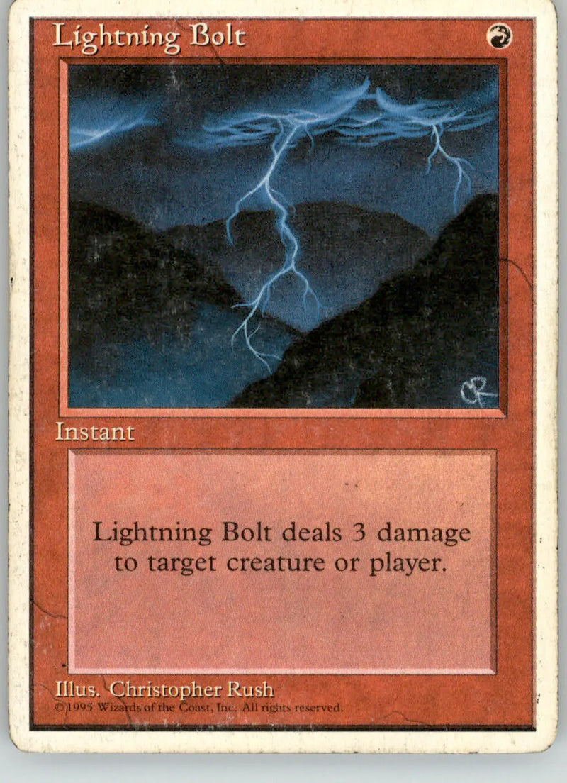 Lightning Bolt - Fourth Edition - 226 - HP Magic: The Gathering - Magic Card Single