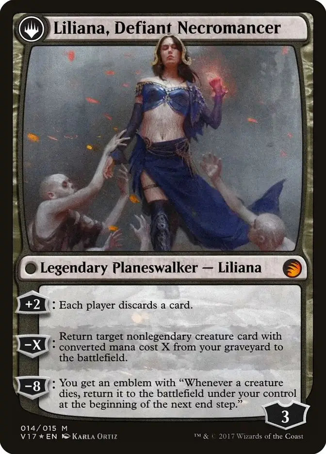 Liliana Heretical Healer // Liliana Defiant Necromancer [From the Vault: Transform] - Magic Card Single