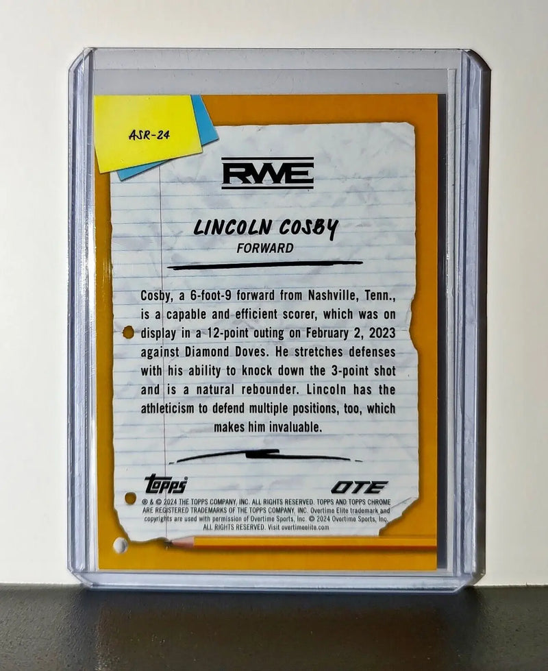 Lincoln Cosby Rookie 2023-24 Topps Chrome Overtime ASR-24 After School Rules RWE - Basketball Card Single