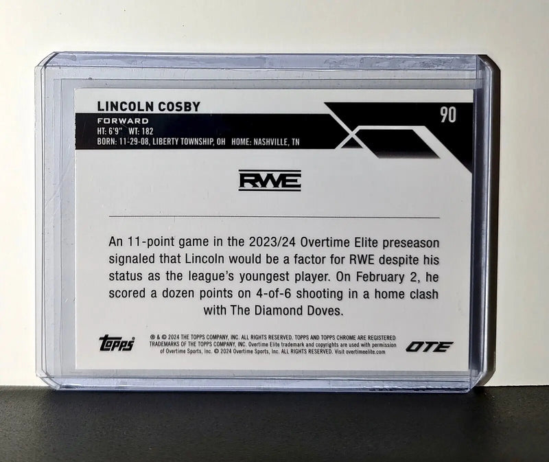 Lincoln Cosby Rookie Card 2023-24 Topps Chrome Overtime #90 RWE - Other