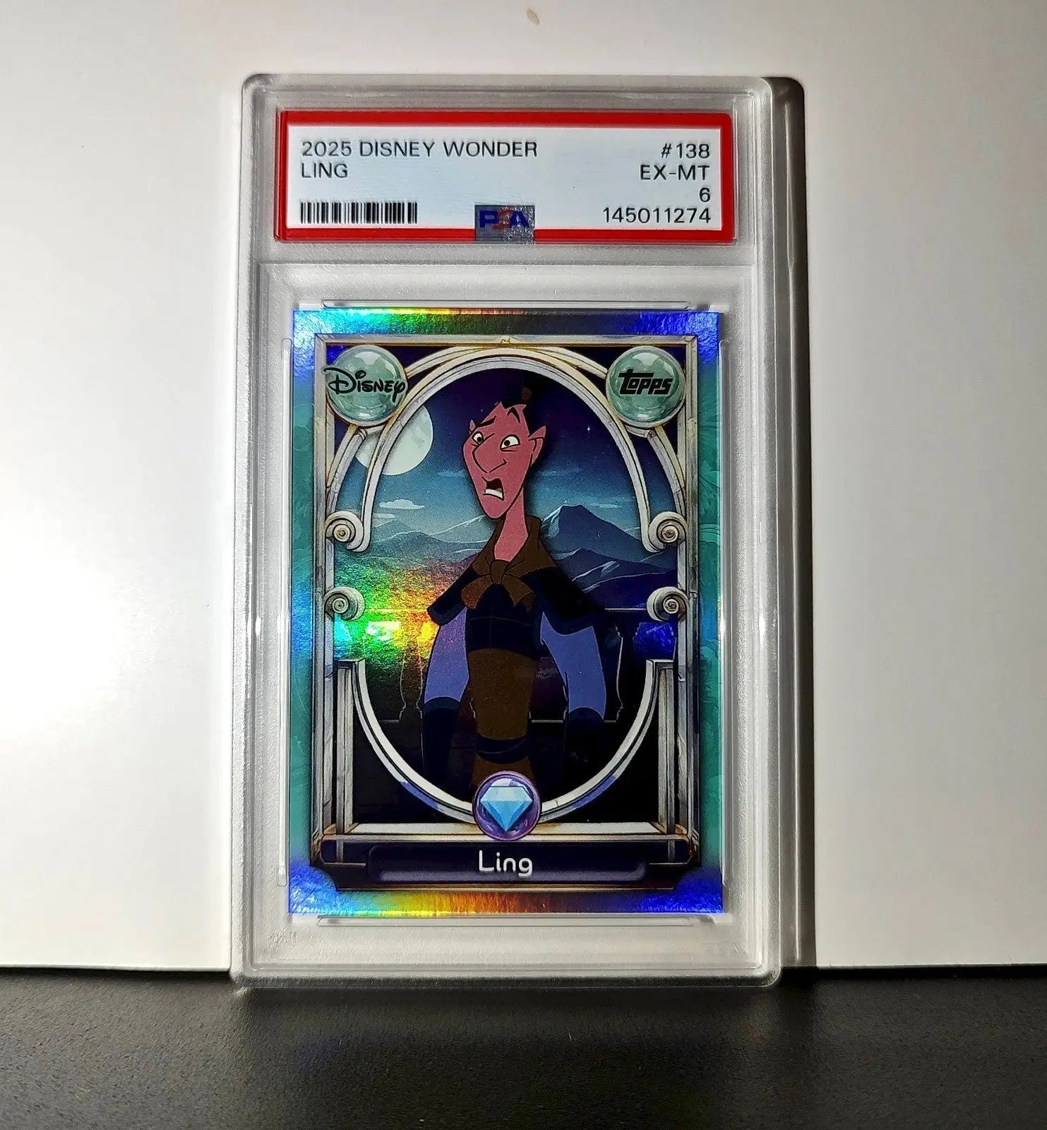 Ling 2025 Topps Disney Wonder #138 Diamond Card Mulan PSA 6 - Non-Sports Card Single