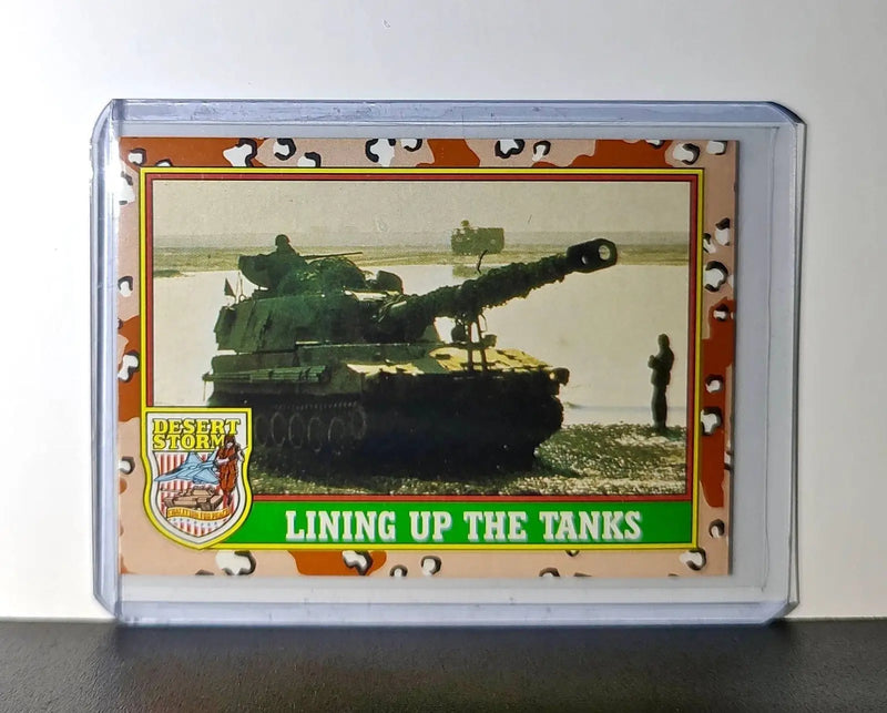 Lining Up the Tanks 1991 Topps Desert Storm #41 Card - Non-Sports Card Single