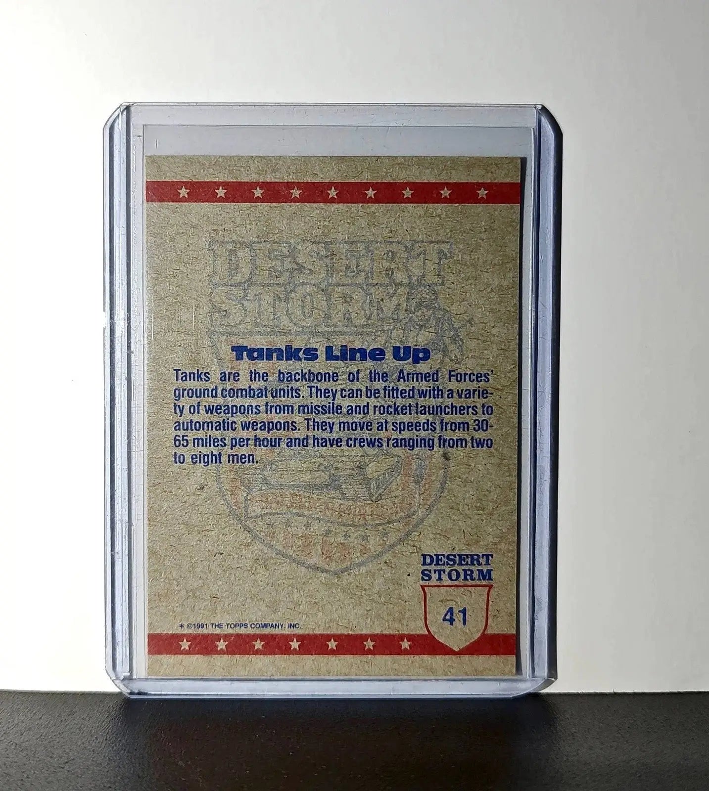Lining Up the Tanks 1991 Topps Desert Storm #41 Card - Non-Sports Card Single