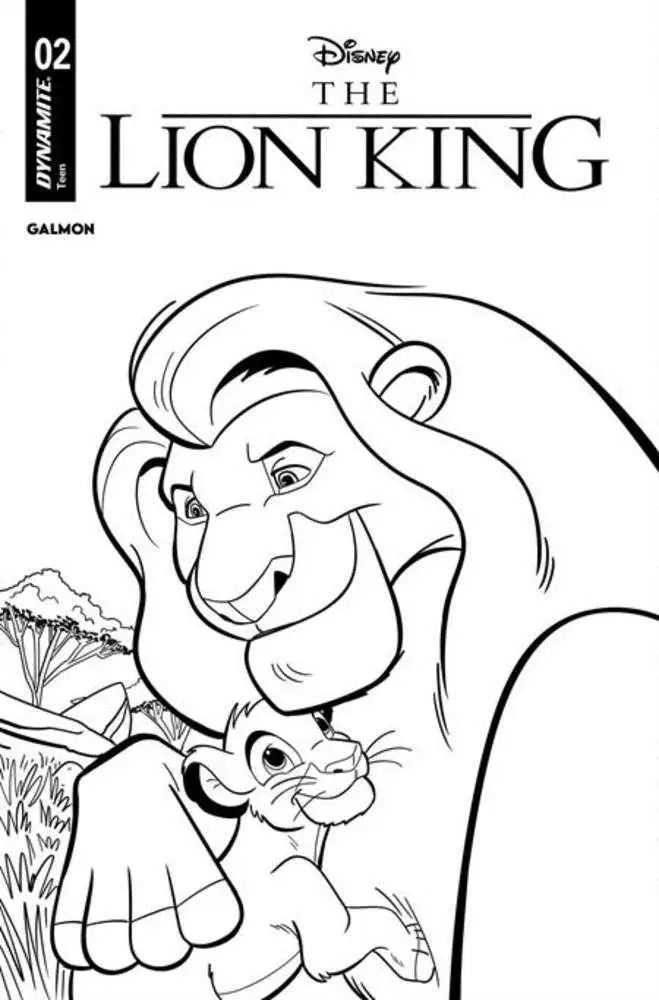 Lion King #2 Cover I Jacob Edgar Line Art Foc Bonus Variant - Comic Book
