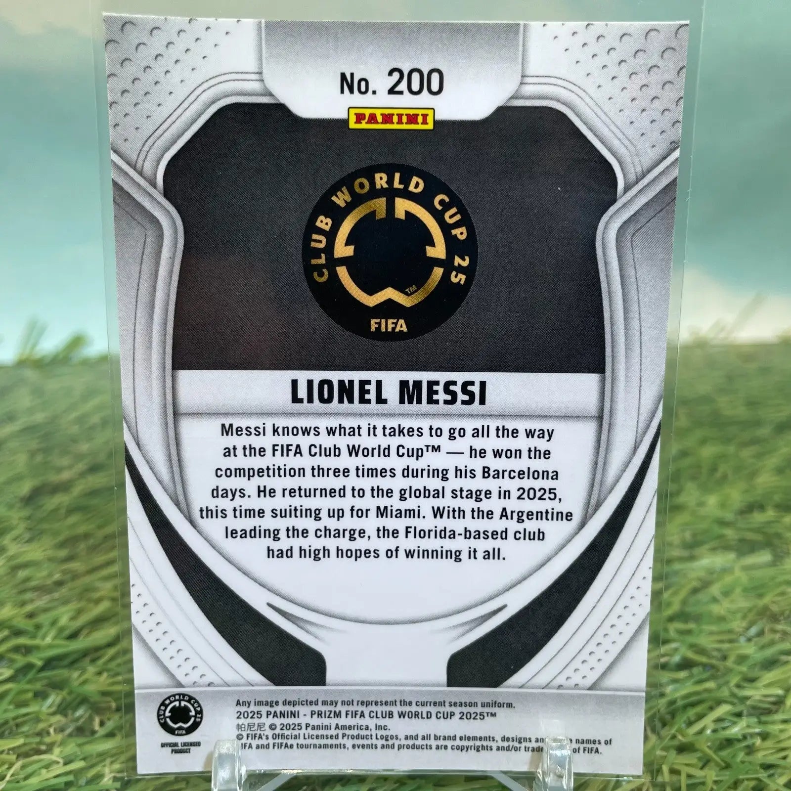 Lionel Messi 2025 Panini Prizm FIFA Club World Cup Base #200 - Soccer Card Single