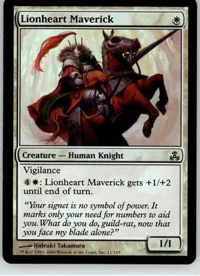 Lionheart Maverick - Guildpact - 11 - Foil HP Magic: The Gathering - Magic Card Single