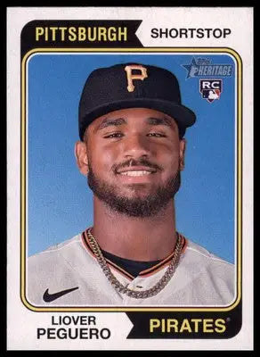 Liover Peguero Rookie 2023 Topps Heritage #363 Pittsburgh Pirates - Baseball Card Single