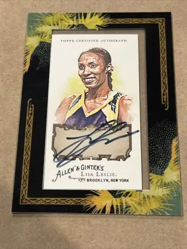 Framed Lisa Leslie Autograph Auto Card from the 2008 Topps Ginter collection