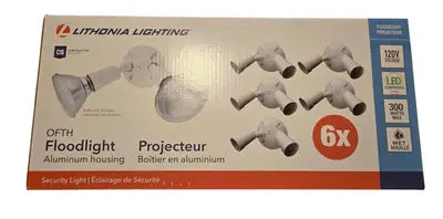Lithonia Lighting Floodlight 6-Pack OFTH Aluminum Housing Security Light 120V - General Merchandise