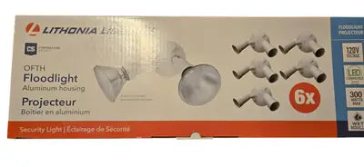 Lithonia Lighting Floodlight 6-Pack OFTH Aluminum Housing Security Light 120V - General Merchandise