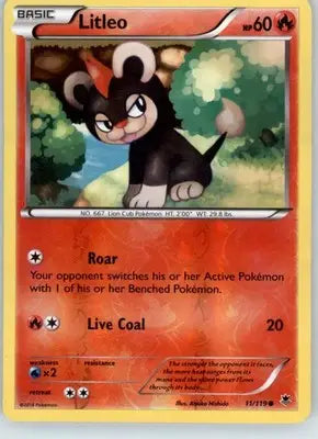 Litleo - XY - Phantom Forces - 11/119 - Reverse Holo LP - Pokémon Card Single