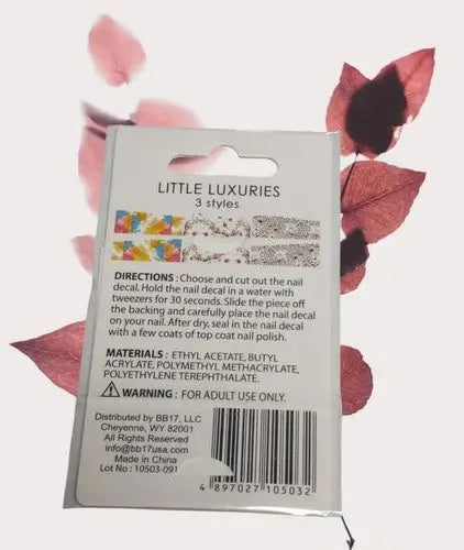 Little Luxuries Nail Decal water transfers - General Merchandise