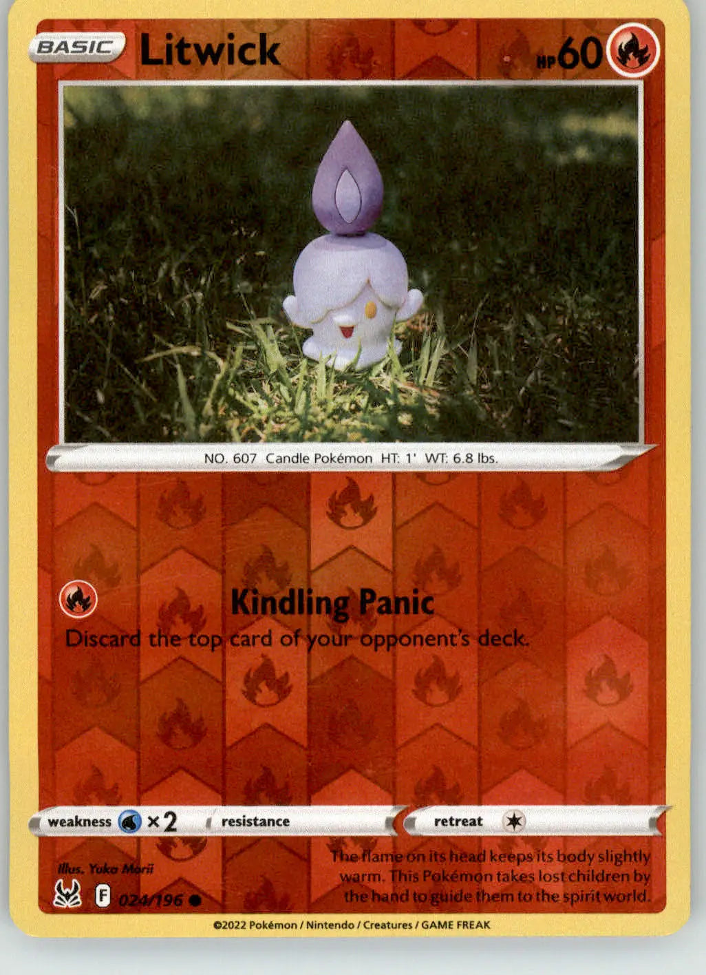 Litwick - Lost Origin - 024/196 - Reverse Holo LP Pokemon - Pokémon Card Single