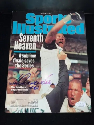 Liván Hernandez signed auto Sports Illustrated magazine from 1997 World Series MVP