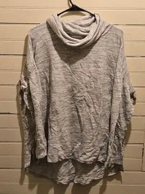 Liz Claiborne Sweater Womens XL Cowl Neck Long Sleeve Heather Gray Weekend - Apparel