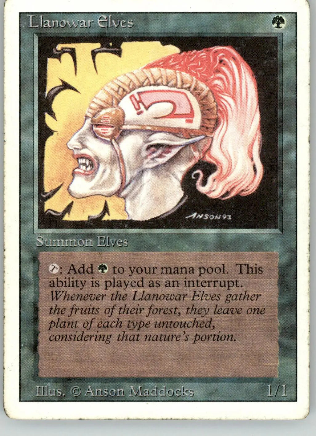 Llanowar Elves - Revised Edition - MP Magic: The Gathering - Magic Card Single