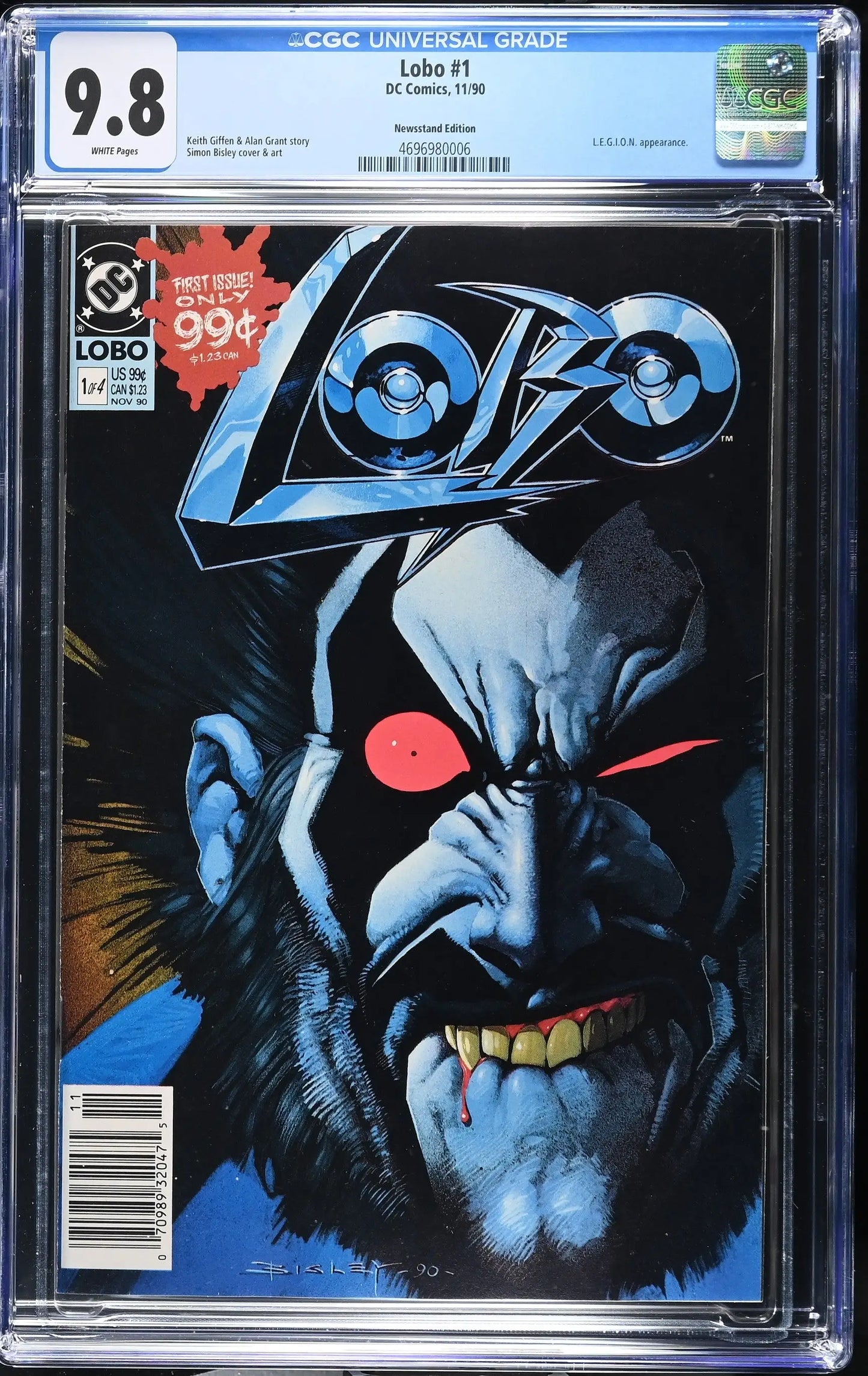 Lobo #1 (1990) Graded CGC 9.8 NM/M Newstand Edition - Comic Book