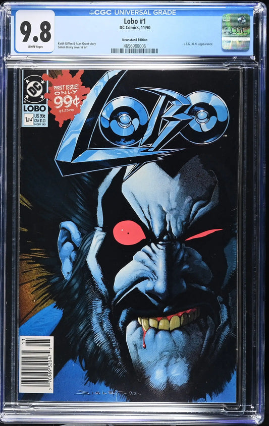 Lobo #1 (1990) Graded CGC 9.8 NM/M Newstand Edition - Comic Book