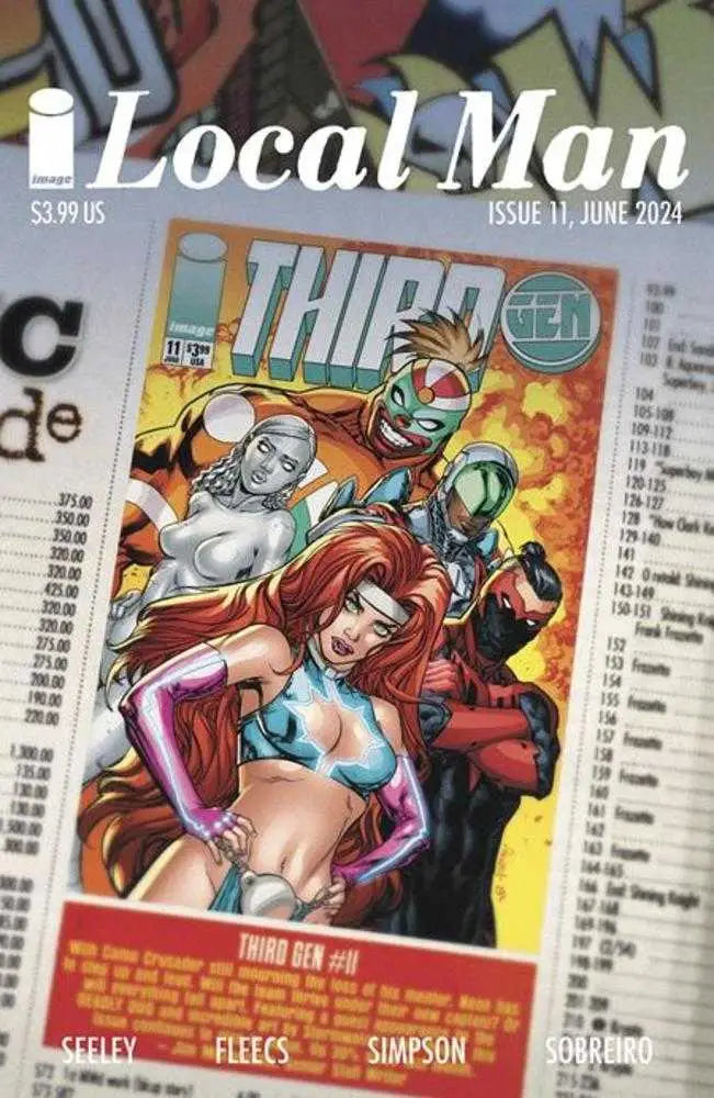 Action-packed Local Man comic book cover featuring superhero artwork, perfect for collectors