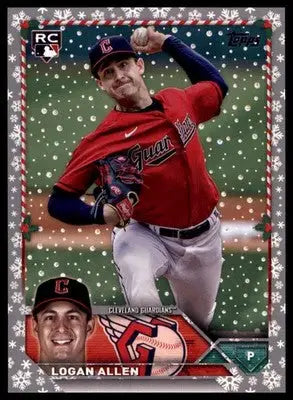 Logan Allen 2023 Topps Holiday Metallic #H46 Cleveland Guardians - Baseball Card Single