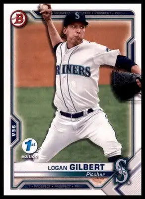 Logan Gilbert 2021 Bowman Prospects #BP-58 Seattle Mariners - Baseball Card Single