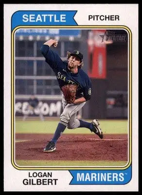 Logan Gilbert 2023 Topps Heritage #247 Seattle Mariners - Baseball Card Single