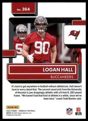 Logan Hall Rookie 2022 Donruss Blue Press Proof #364 Tampa Bay Buccaneers - Football Card Single