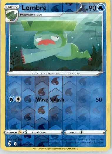 Lombre - SWSH07: Evolving Skies - Reverse Holo LP - #033/203 - Pokémon Card Single