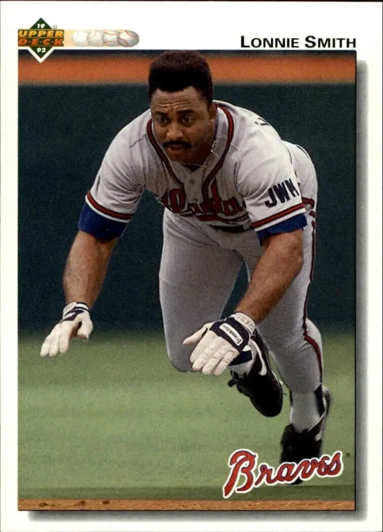 Lonnie Smith 1992 Upper Deck MLB #301 Baseball Card Atlanta Braves - Baseball Card Single