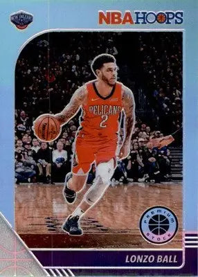 Lonzo Ball - 2019-20 Hoops Premium Stock - #116 - Prizms Silver Basketball - Basketball Card Single