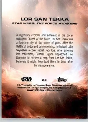 Lor San Tekka - 2025 Topps Chrome Sapphire Edition Star Wars - #82 - Non_sport - Star Wars Card Single
